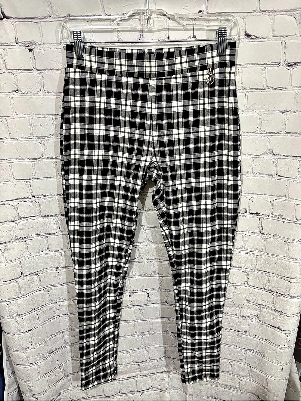 Tommy Hilfiger Plaid Skinny Pants in Black & White Like New